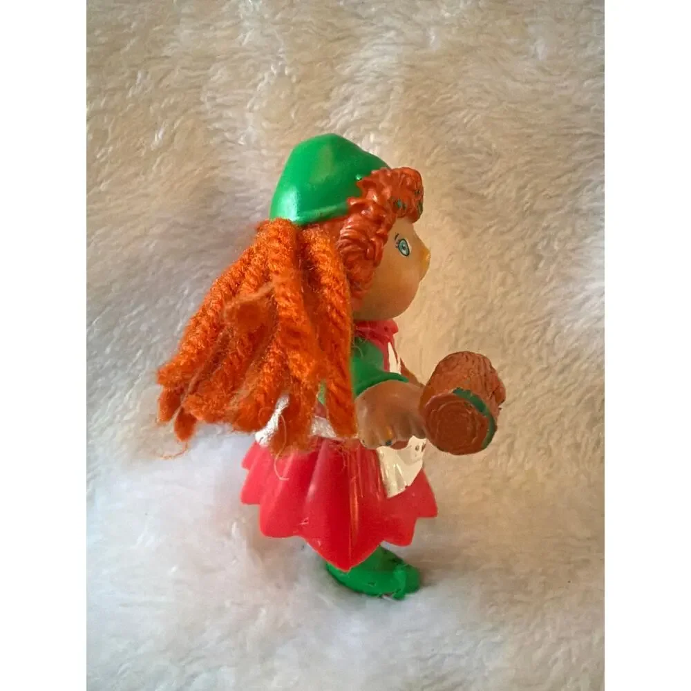 Vintage 1994 Cabbage Patch Kids PVC Figure Red Hair Firewood Teddy Apron 3